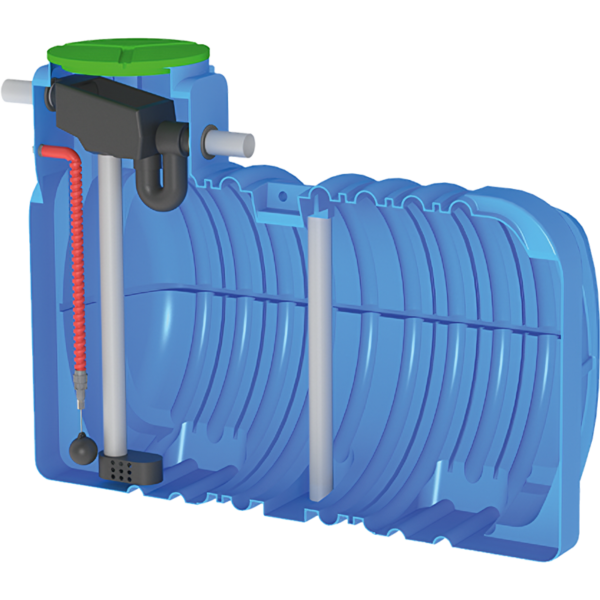 CUVE A ENTERRER AVEC FILTRE+SIPHON+ASPIRATION CEFS 3000